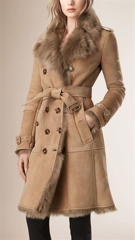 fur coat burberry|burberry women's coat.